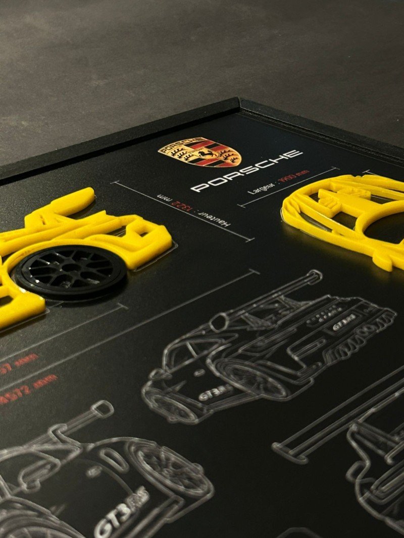Plaque 3D Porsche 911 GT3 RS | Inkwood Lab