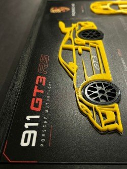 Plaque 3D Porsche 911 GT3 RS | Inkwood Lab