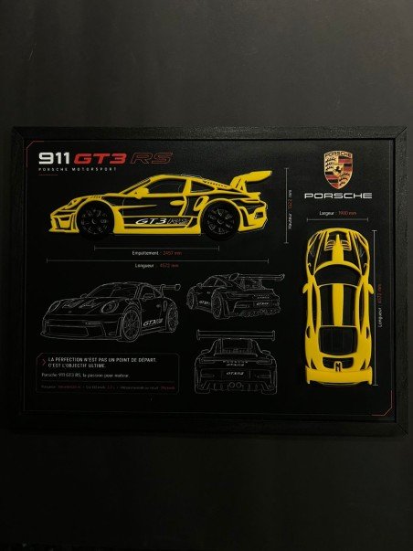 Tableau Encadré Porsche 911 GT3 RS | Inkwood Lab